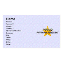 Assistant fier de médecin modèles de cartes de visite