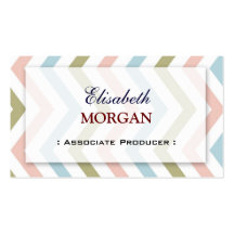 Associate Producer - Natural Graceful Chevron Business Card Templates