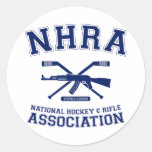 Association nationale d'hockey et de fusil autocollant rond