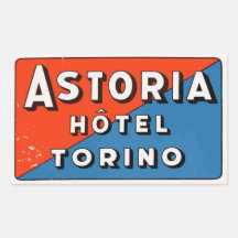 Astoria Hôtel (Torino - Italy) Autocollants Rectangulaires