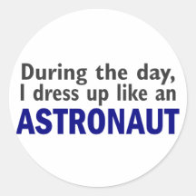 ASTRONAUTE au cours de la journée Autocollants Ronds
