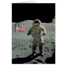 Astronaute d'Apollo 17 dans la vallée de Littrow d Carte De Vœux