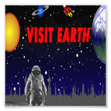 Astronaute de la terre de visite photographie