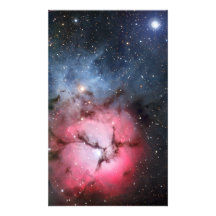 Astronomie d'espace Trifid de nébuleuse Tirage Photo