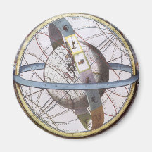 Astronomie vintage, Planisphere céleste de zodiaqu Magnets Pour Réfrigérateur