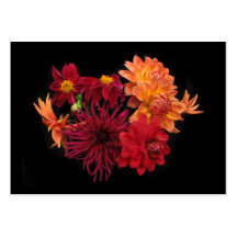 ATC de dahlias Modèles De Cartes De Visite