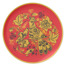 Ateliers russes d'art de Khokhloma (Hohloma) Assiettes Pour Soirée