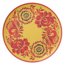 Ateliers russes d'art de Khokhloma (Hohloma) Assiettes
