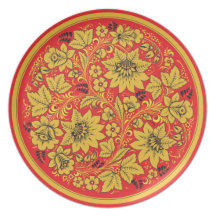 Ateliers russes d'art de Khokhloma (Hohloma) Assiettes