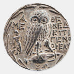 Athènes Tetradrachm argenté Autocollants