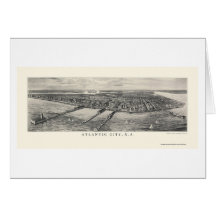 Atlantic City, carte panoramique de NJ - 1905