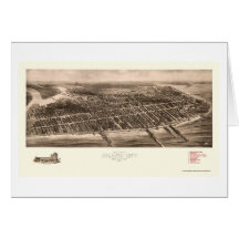 Atlantic City, carte panoramique de NJ - 1909