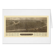 Atlantic City, carte panoramique de NJ - 1910