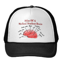 Atlas de cerveau d'étudiant en médecine casquettes