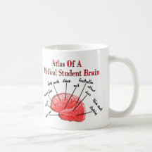 Atlas de cerveau d'étudiant en médecine tasse