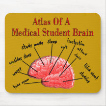 Atlas de cerveau Mouspad d'étudiant en médecine Tapis De Souris