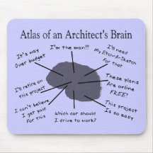 Atlas du cerveau d'un architecte tapis de souris