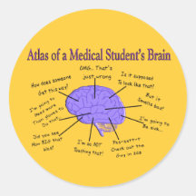 Atlas d'un cerveau #2 de l'étudiant en médecine adhésif