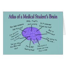 Atlas d'un cerveau #2 de l'étudiant en médecine cartes de vœux