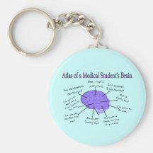 Atlas d'un cerveau #2 de l'étudiant en médecine porte-clefs