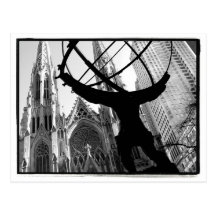 Atlas et carte postale de la cathédrale de St Patr