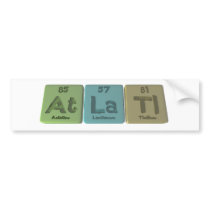 Atlatl-À-La-Tl-Astate-Lanthane-Thallium autocollants pour voiture