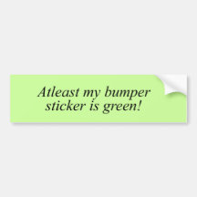 Atleast mon bumpersticker est vert autocollants pour voiture
