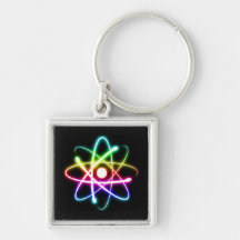 Atome rougeoyant coloré - Keychains Porte-clés