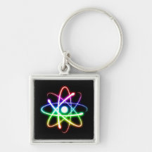 Atome rougeoyant coloré - Keychains Porte-clés