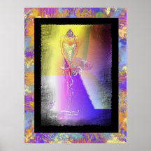 Attachant la chaussure de Pointe se tenant contemp Posters