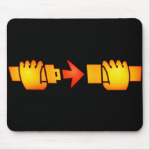 Attachez le tapis de souris de signe de ceinture d