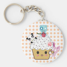 Attaque de petit gâteau ! (>_<) porte-clefs