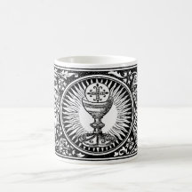 Attaquez pour illustrer l'eucharistie de masse sai tasse à café