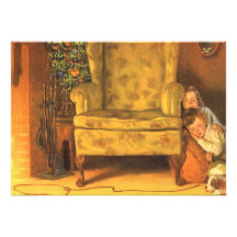 Attente pour attraper le père noël le réveillon de invitation personnalisée