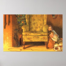 Attente pour attraper le père noël le réveillon de posters