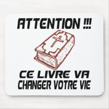 Attention Noir et marron Tapis De Souris