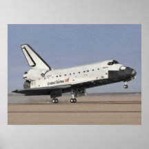 Atterrissage de navette spatiale l'Atlantide (STS- Affiche