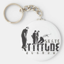 Attitude de patin porte-clés