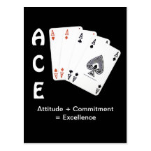Attitude du CÆ + Engagement = excellence Cartes Postales