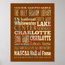 Attractions et endroits célèbres de Charlotte, OR Posters