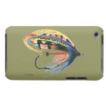 Attrait saumoné FlyFishing de mouche d'art d'attra Coque Barely There iPod