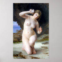 Au Coquillage de Bouguereau - de Femme Posters
