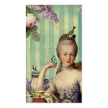 Au de Thé petit Trianon sur l'ivoire avec la théiè Cartes De Visite Personnelles