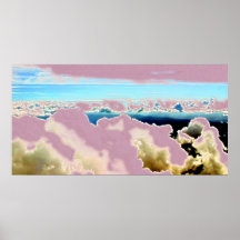 Au-dessus des nuages - sucrerie de coton posters