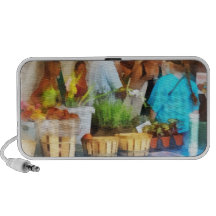 Au marché de l'agriculteur haut-parleur portable