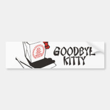 AU REVOIR KITTY ADHÉSIF POUR VOITURE