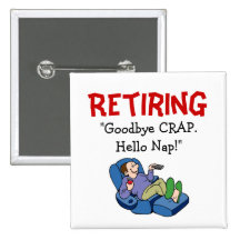 Au revoir MERDE, bonjour Pin de retraite de petit  Badges Avec Agrafe