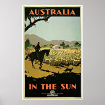 Au soleil voyage vintage de l'Australie de ~ Posters