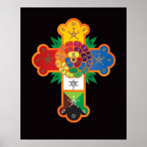 Aube d'or Lamen croisé rose Posters