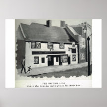 Auberges historiques de Kent, le lion britannique Posters